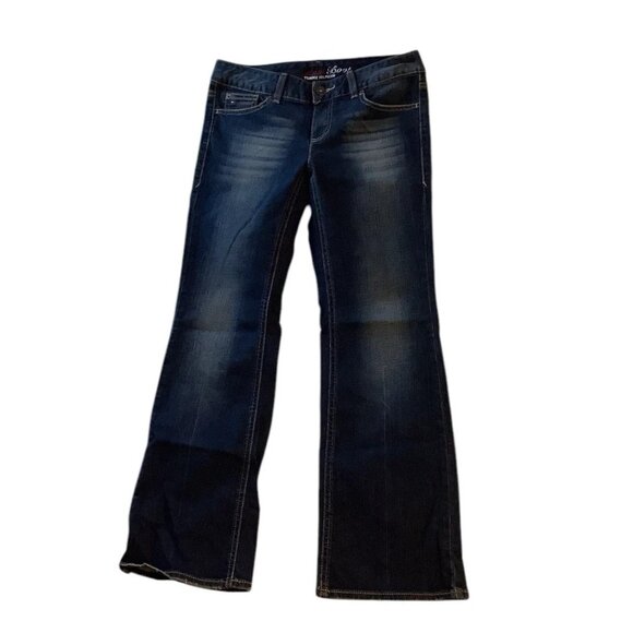 Tommy Hilfiger Freedom Boot Blue Denim Jeans Size 6S Low Rise Stretch - Picture 1 of 13